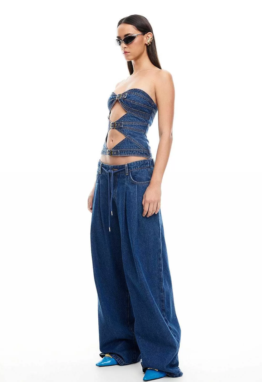 Lioness Denim^Buckle Corset