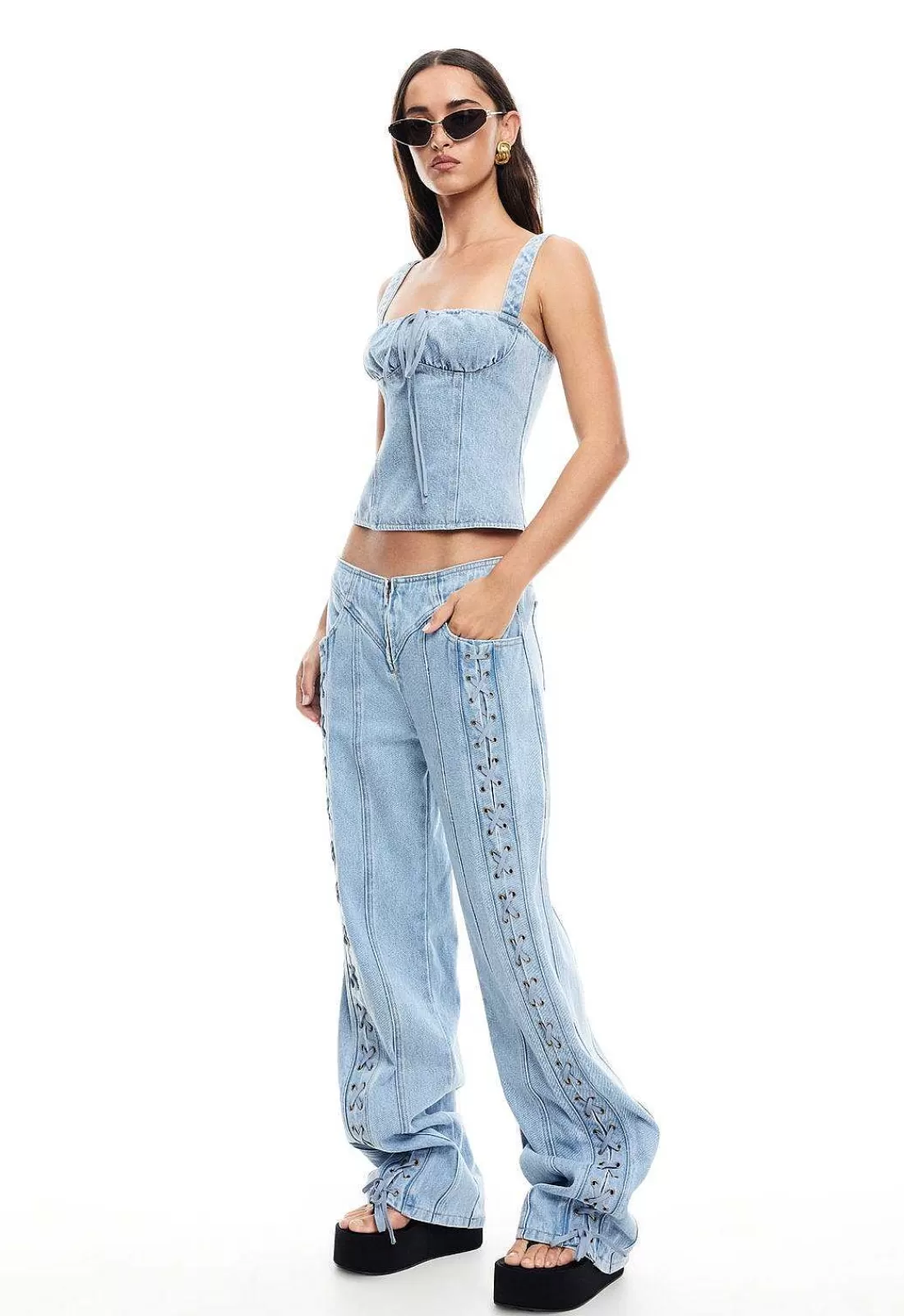 Lioness Pants^Daydream Tie Up Jeans